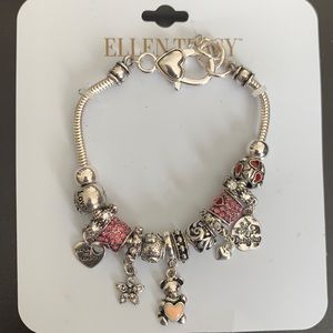 ELLEN TRACY" PRETTY DANGLING CHARM BRACELET